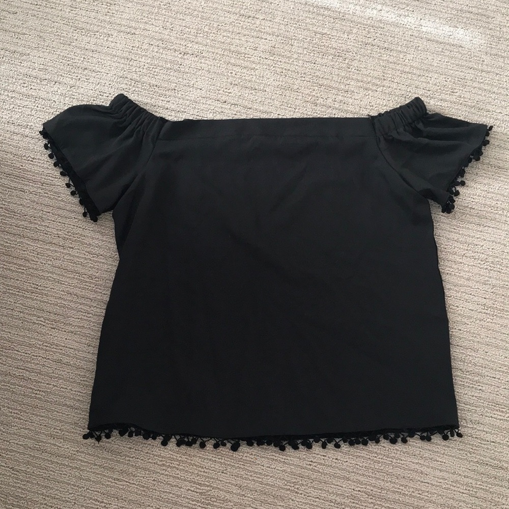 NWOT Black Off-Shoulder Top